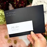 "White Ink Modern Family Address Stamp Centered | Wooden Stamp Set" - Address Stamps in white by Samantha Malvey