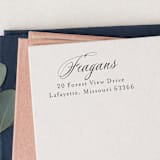 "Grand Calligraphy Stamp - Elegant Script Address Stamp | Wood Handle Stamp" - Address Stamps in multicolorassorted-colors by Sara Luke