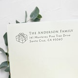 "Gift Address Stamp, Left Aligned | Self Inking Return Address Stamp" - Address Stamps in black by Samantha Malvey
