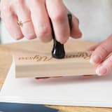 "Modern Calligraphy Address Stamp" - Address Stamps in multicolorassorted-colors by Paper Sushi