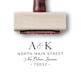 "Custom Wedding Monogram Return Address Stamp | Wooden Rubber Stamp" - Address Stamps in multicolorassorted-colors by Alyssa Cook