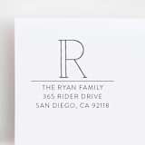 "Outlined Monogram Stamp - Modern Family Address Stamp | Self-inking Stamp" - Address Stamps in multicolorassorted-colors by Sara Luke