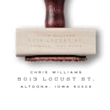 "Custom Return Address Stamp | Mid Century Modern | Wooden Rubber Stamp" - Address Stamps in multicolor by Alyssa Cook