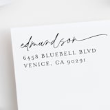 "Modern Script  Custom Address Stamp | Self Inking" - Address Stamps in black by Sara Luke
