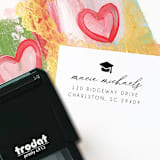 "Simple and Classic Personalized Self-Inkning Return Address Stamp for Graduation Annoucements" - Address Stamps in black by The Homebody Society
