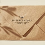 "Western Style Return Address Stamp - Self-Inking Stamp" - Address Stamps in black by Sara Luke