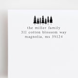 "Family Forest Return Address Stamp | Wood Handle Stamp" - Address Stamps in multicolor by Sara Luke