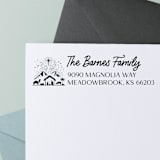 "Traditional Nativity Return Address Stamp for Christmas Cards | Self-Inking" - Address Stamps in black by Sara Luke