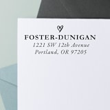 "Modern Heart Custom Address Stamp in Al Caps| Self Inking" - Address Stamps in black by Sara Luke