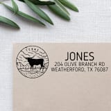 "Custom Texas Address Stamp | Self-Inking | Black Ink" - Address Stamps in black by Casey Harp