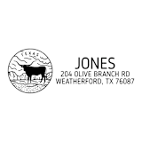 "Custom Texas Address Stamp | Self-Inking | Black Ink" - Address Stamps in black by Casey Harp