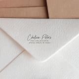 "Personalized Address Self-Inking Stamp with Elegant Calligraphy" - Address Stamps in black by Sara Luke