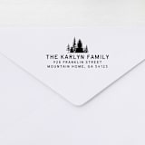 "Custom Pine Tree Christmas Address Stamp | Self-Inking" - Address Stamps in black by Sara Luke