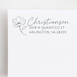 "Magnolia Return Address Stamp | Wood Handle Stamp" - Address Stamps in multicolor by Sara Luke