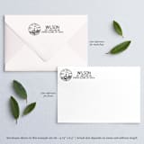 "Custom New York Address Stamp | Self-Inking | Black Ink" - Address Stamps in black by Casey Harp