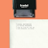 "Modern and Classic Custom Self-Inking Return Address Stamp" - Address Stamps in black by The Homebody Society