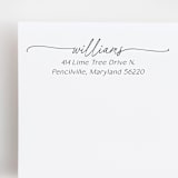 "Sweeping Signature Stamp - Script Address Stamp | Self-inking Stamp" - Address Stamps in multicolorassorted-colors by Sara Luke