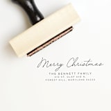 "Elegant Address Stamp for Christmas Cards | Wood Handle Stamp" - Address Stamps in multicolorassorted-colors by Sara Luke