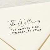 "Custom Family Address Stamp | Self Inking Return Address Stamp" - Address Stamps in black by Samantha Malvey
