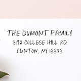 "Capitalized Handwriting Custom Address Stamp | Self Inking" - Address Stamps in black by Sara Luke