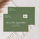 "White Ink Script Family Address Stamp Left-Aligned | Wooden Stamp Set" - Address Stamps in white by Samantha Malvey