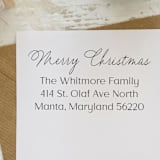 "Calligraphy Address Stamp for Christmas Cards | Self-Inking Stamp" - Address Stamps in black by Sara Luke