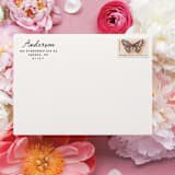 "Custom Last Name Address Stamp | Self Inking Return Address Stamp" - Address Stamps in black by Samantha Malvey