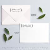 "Custom Floral Couple Address Stamp | Self-Inking | Black Ink" - Address Stamps in beige by Casey Harp