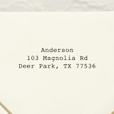 "Simple Family Address Stamp | Self Inking Return Address Stamp" - Address Stamps in black by Samantha Malvey