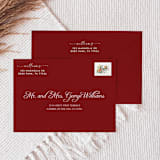 "White Ink Script Family Address Stamp Centered | Wooden Stamp Set" - Address Stamps in white by Samantha Malvey