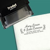 "Custom Self-Inking Return Address Stamp | Modern Botanical" - Address Stamps in black by The Homebody Society