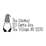 "Custom Holiday Gnome Address Stamp | Self-Inking | Black Ink" - Address Stamps in black by Casey Harp