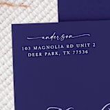 "White Ink Elegant Family Address Stamp Centered | Wooden Stamp Set" - Address Stamps in white by Samantha Malvey