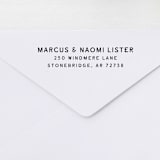 "Minimalist 3-line Return Address Stamp | Self-Inking Stamp" - Address Stamps in black by Sara Luke