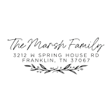 "Custom Floral Address Stamp | Self-Inking | Black Ink" - Address Stamps in multicolor by Casey Harp