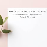 "Classic Self-Inking Return Address Stamp for Two Full Names" - Address Stamps in black by Sara Luke