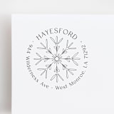 "Snowflake Return Address Stamp for Holiday Cards | Self-Inking" - Address Stamps in black by Sara Luke