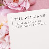 "Classic Address Stamp | Self Inking Return Address Stamp" - Address Stamps in black by Samantha Malvey