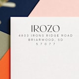 "Modern Address Stamp for cards and invitations, Stamp with Wood Handle" - Address Stamps in multicolorassorted-colors by Sara Luke