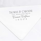 "Romantic Modern Address Stamp | Customizable Stamp for Wedding Invitations" - Address Stamps in multicolorassorted-colors by Alyssa Cook