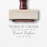 "Romantic Modern Address Stamp | Customizable Stamp for Wedding Invitations" - Address Stamps in multicolorassorted-colors by Alyssa Cook