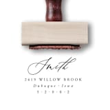 "Custom Return Address Stamp | Romantic Wooden Rubber Stamp" - Address Stamps in multicolor by Alyssa Cook