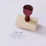 "Custom Return Address Stamp | Romantic Wooden Rubber Stamp" - Address Stamps in multicolor by Alyssa Cook