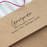 "Modern Script  Custom Address Stamp | Self Inking" - Address Stamps in black by Sara Luke