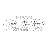 "Custom Script Wedding Address Stamp | Self-Inking | Black Ink" - Address Stamps in white by Casey Harp