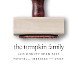 "Custom Return Address Stamp | Modern Traditional Stamp | Wooden Rubber Stamp" - Address Stamps in black by Alyssa Cook