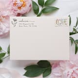 "Floral Address Stamp | Self Inking Return Address Stamp" - Address Stamps in black by Samantha Malvey