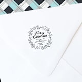 "Holiday Wreath Self-Inking Address Stamp" - Address Stamps in black by The Homebody Society