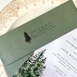 "Custom Return Address Stamp | Single Tree Design | Forest Themed Wedding | Self-Inking" - Address Stamps in black by The Homebody Society