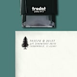 "Custom Return Address Stamp | Single Tree Design | Forest Themed Wedding | Self-Inking" - Address Stamps in black by The Homebody Society